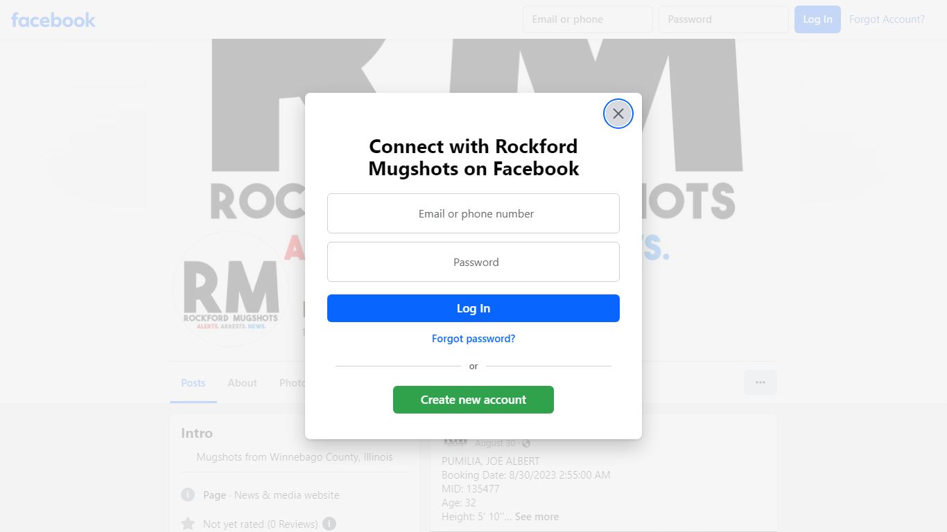 Rockford Mugshots - Facebook